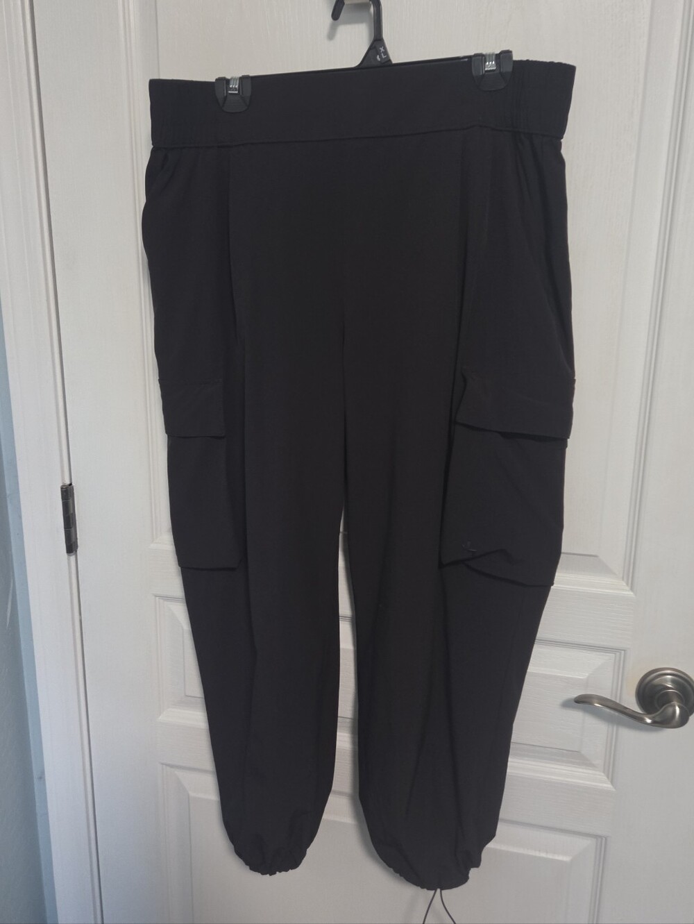 JoyLab Utility Joggers Cargo Pants Elastic Waist Ankle Black Womens XL